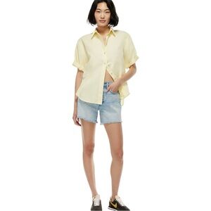 Denim Forum The BF Loose Mid Thigh Shorts